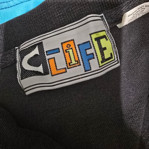 CLIFE VTG Color Block Polo Shirt Cropped Short Sleeve Top Size Large - Picture 6 of 7